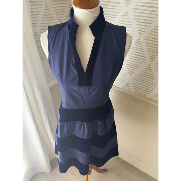 STS Sail to Sable Women’s Small Flirty Navy Silk Party Dress - Picture 4 of 7